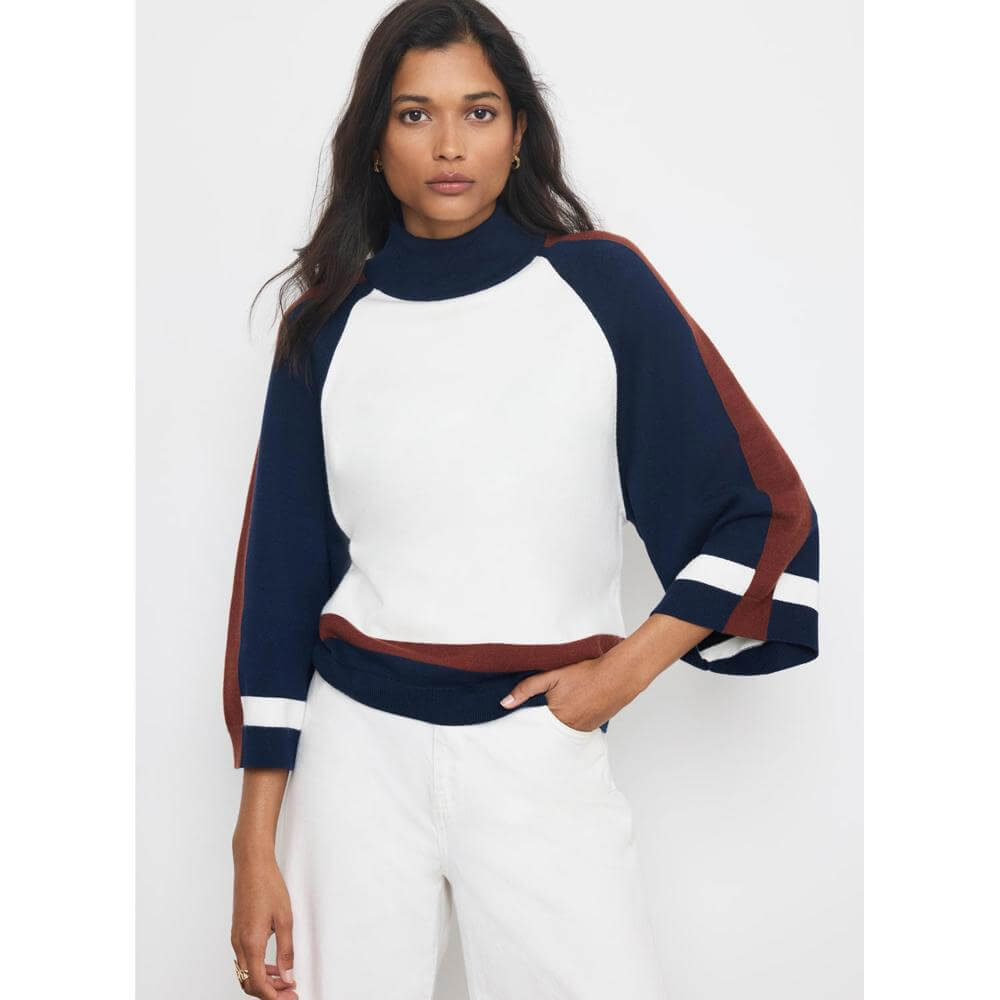 Mint Velvet  Colourblock Knit Top